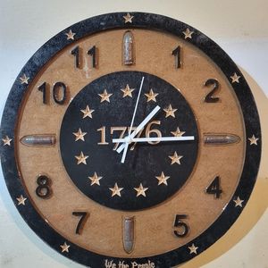 16 inch 1776 We the People epoxy clock